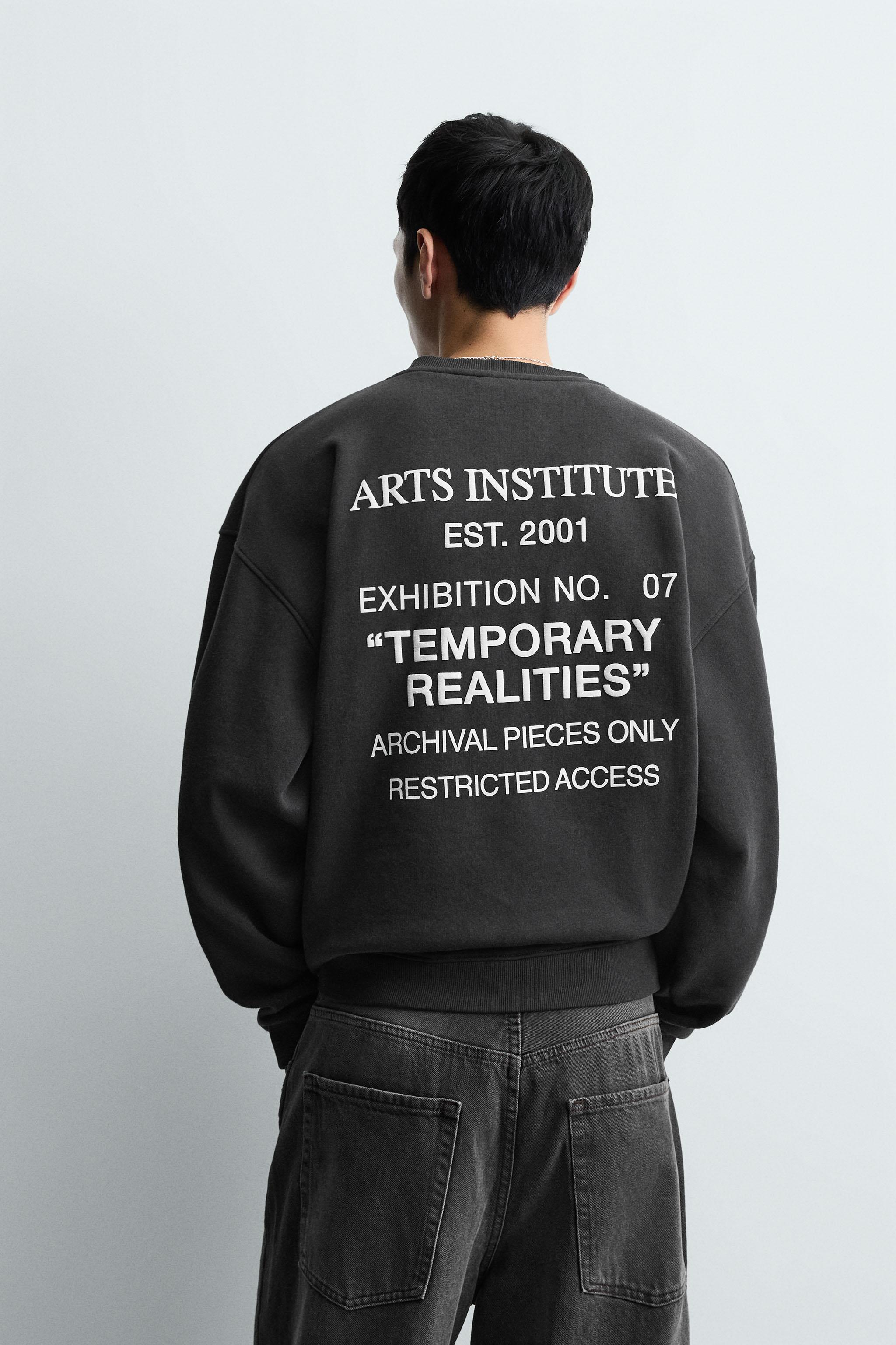 PRINTED TEXT SWEATSHIRT